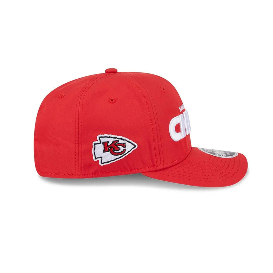 This is a Kansas City Chiefs NFL Coach Red 9SEVENTY Stretch Snap Adjustable Cap 5