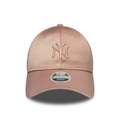 This is a New York Yankees Womens Satin Bow Pastel Pink 9TWENTY Adjustable Cap 3
