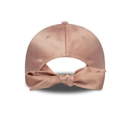 This is a New York Yankees Womens Satin Bow Pastel Pink 9TWENTY Adjustable Cap 2