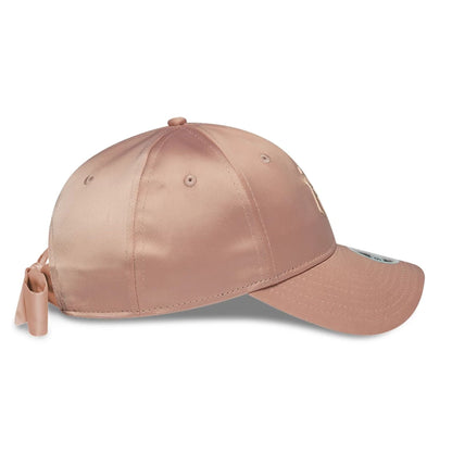 This is a New York Yankees Womens Satin Bow Pastel Pink 9TWENTY Adjustable Cap 6