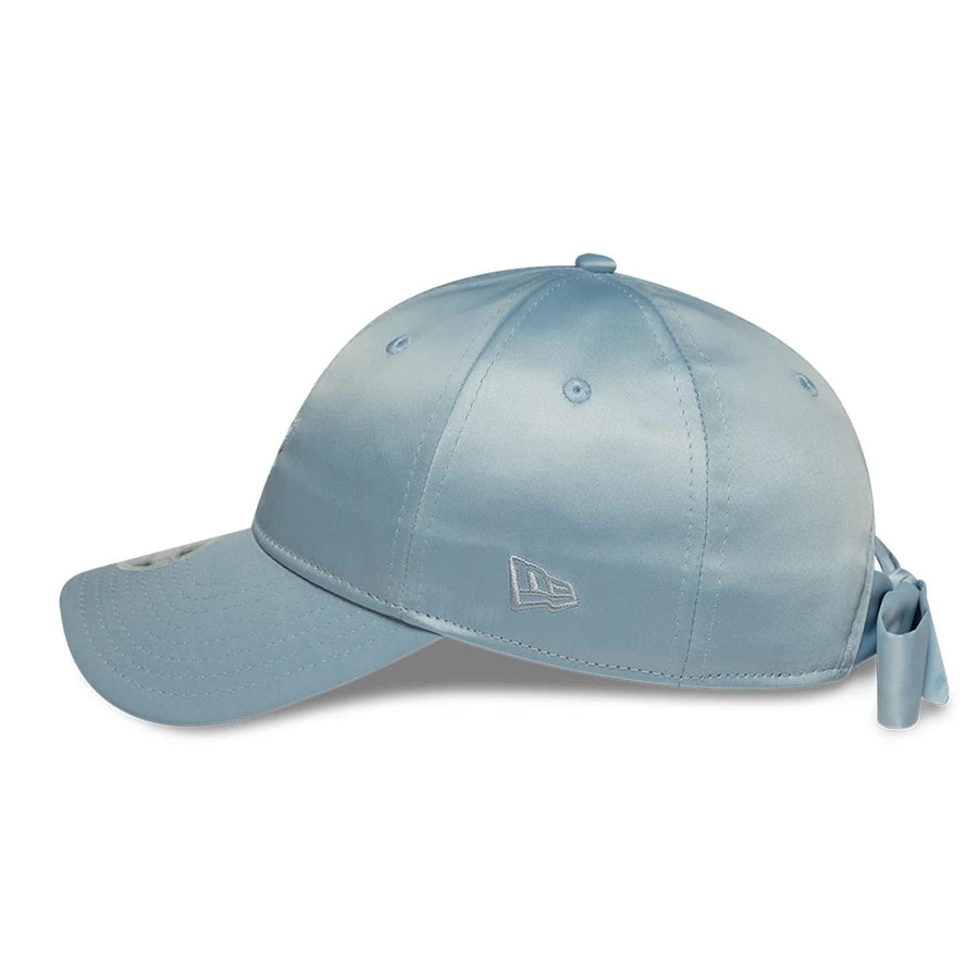 This is a LA Dodgers Womens Satin Bow Pastel Blue 9TWENTY Adjustable Cap 5