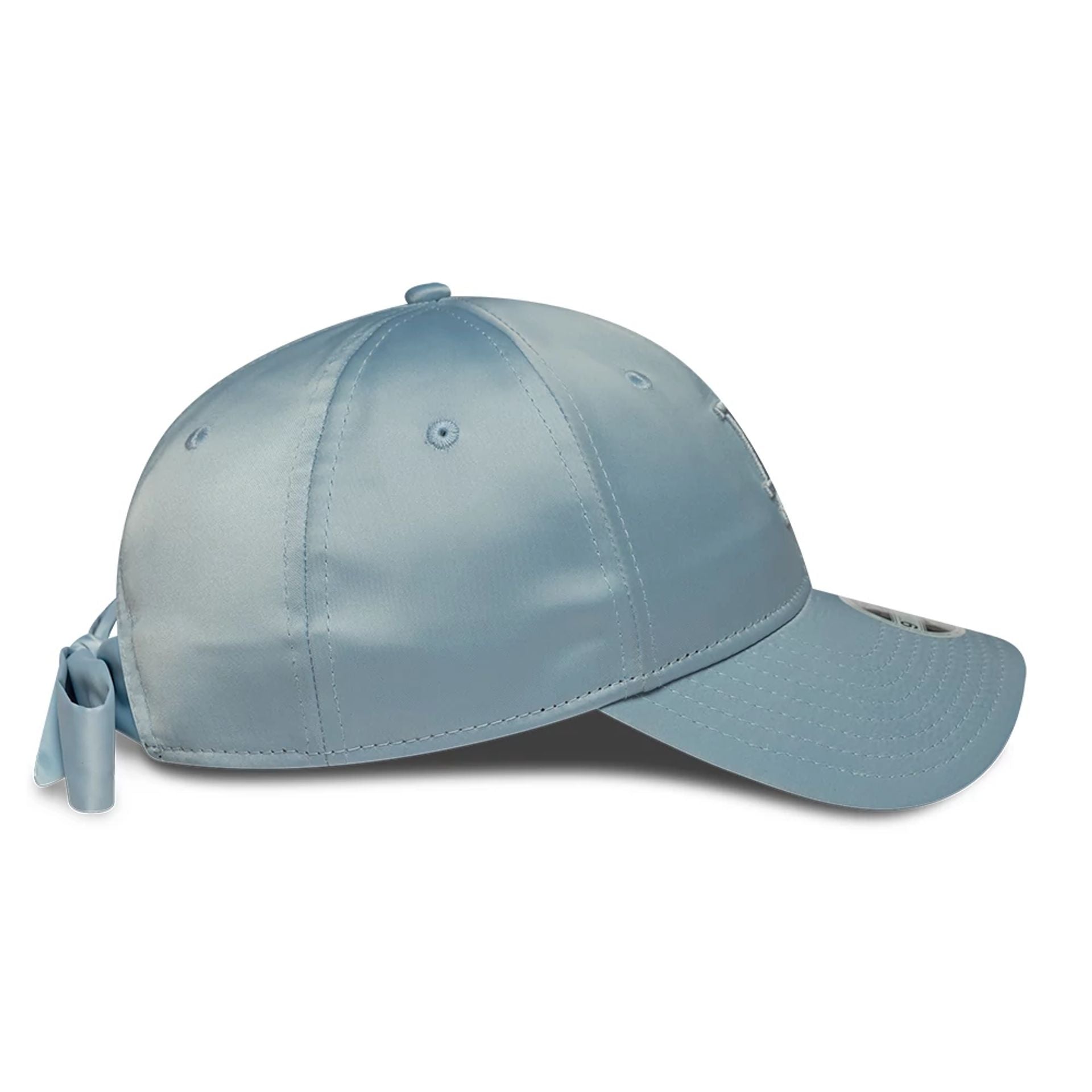 This is a LA Dodgers Womens Satin Bow Pastel Blue 9TWENTY Adjustable Cap 6