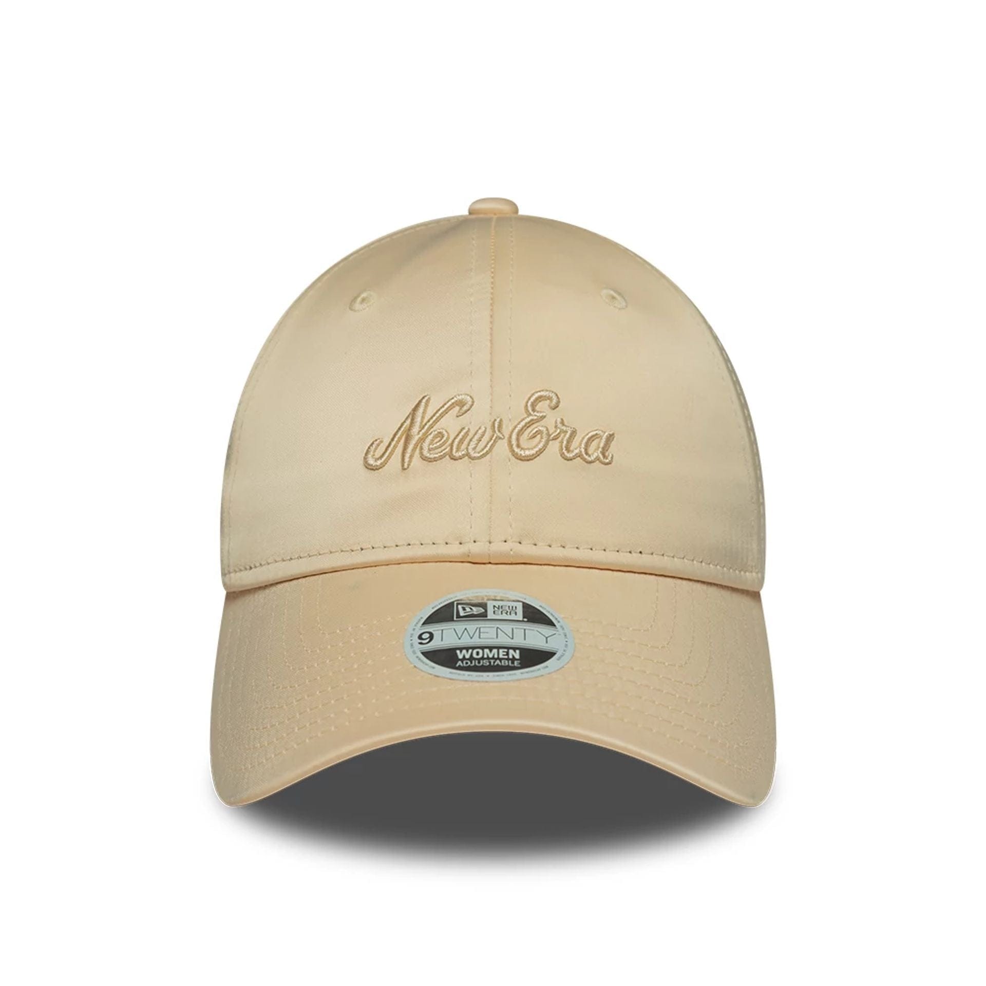 This is a Womens New Era Satin Bow Light Beige 9TWENTY Adjustable Cap 3