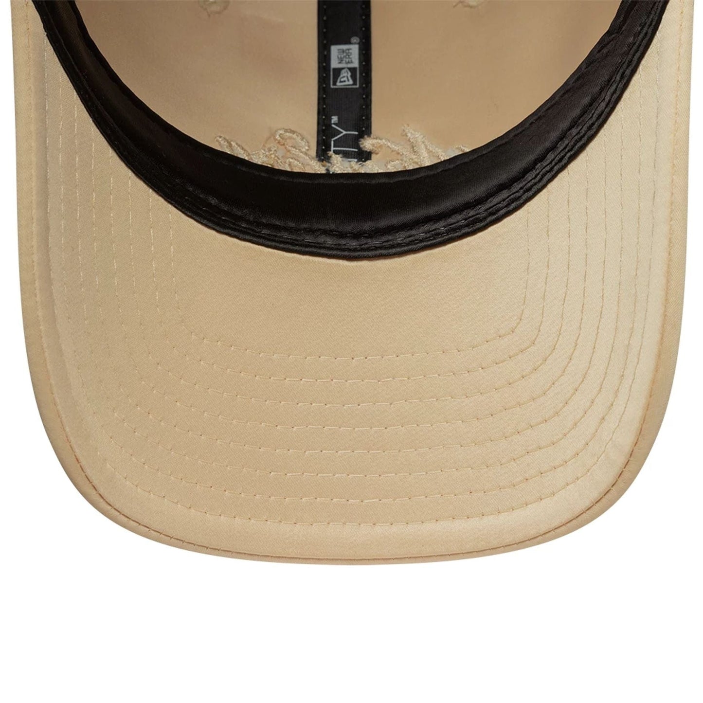 This is a Womens New Era Satin Bow Light Beige 9TWENTY Adjustable Cap 7