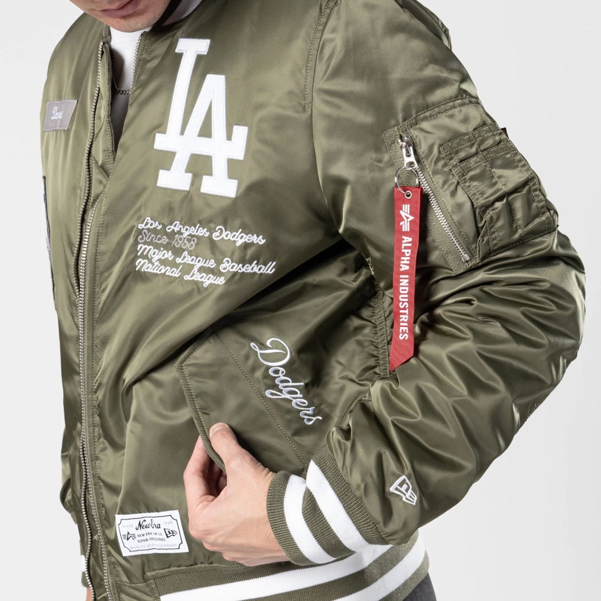 MLB X Alpha LA Dodgers Green Bomber Jacket | NEC EU