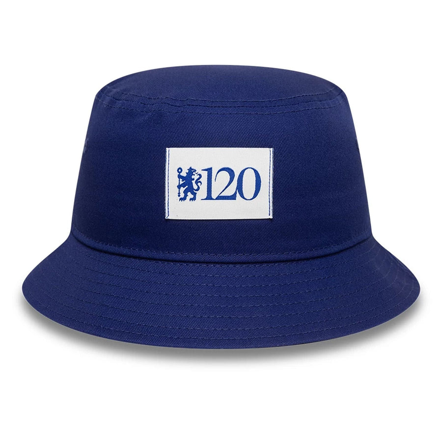 This is a Chelsea FC Lion Crest Patch Dark Blue Bucket Hat 1