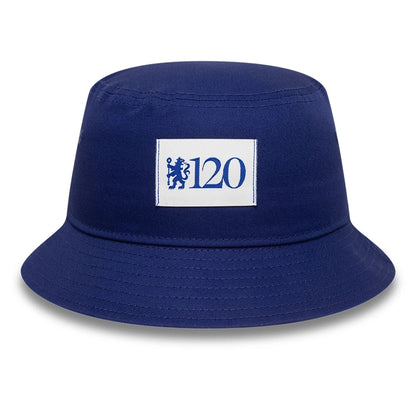 This is a Chelsea FC Lion Crest Patch Dark Blue Bucket Hat 1