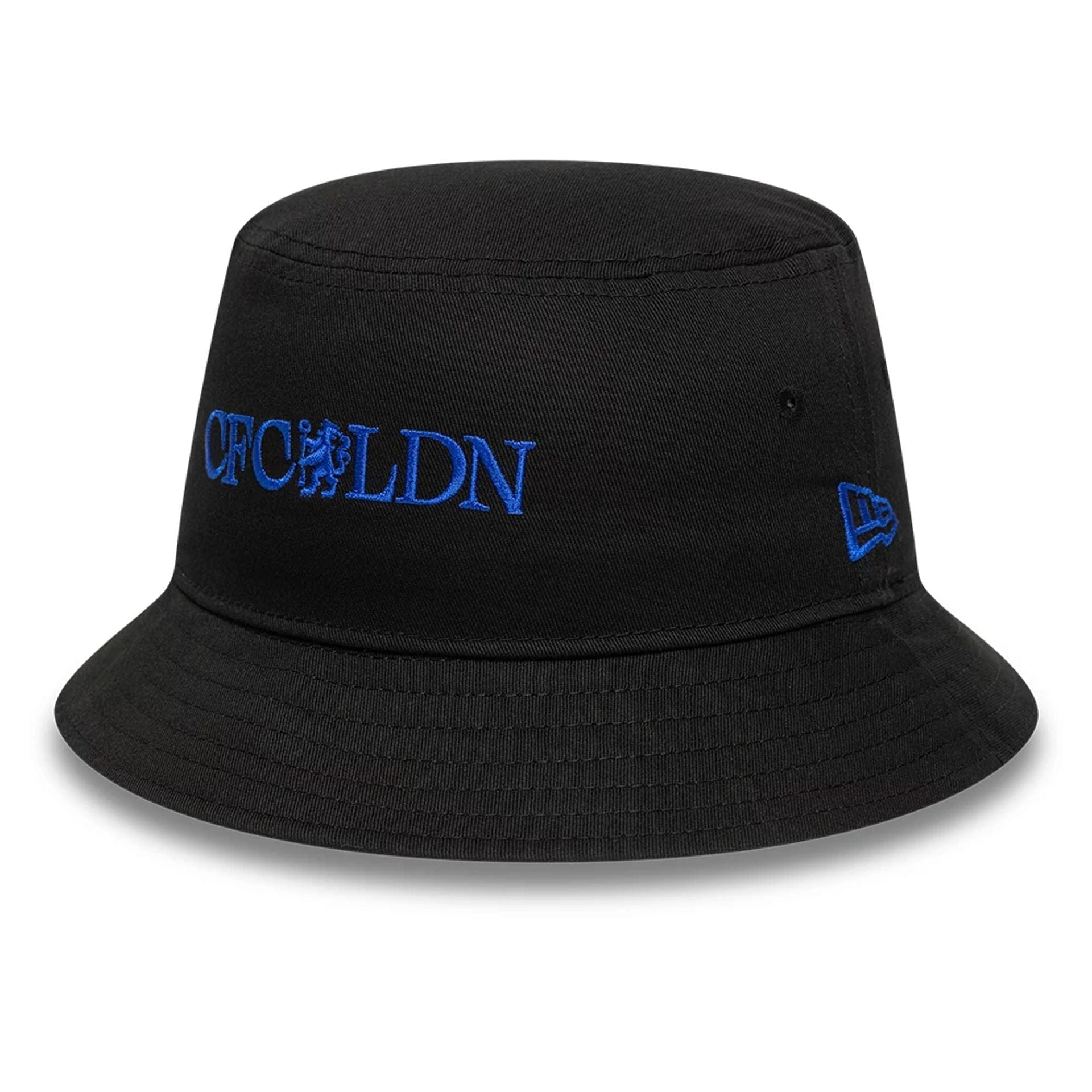 This is a Chelsea FC Lion Crest Wordmark Black Bucket Hat 3