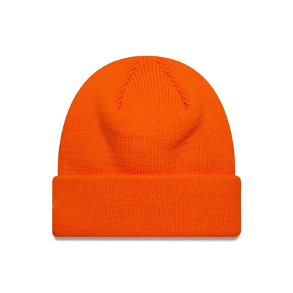 This is a New Era X Our Legacy Orange Cuff Knit Beanie Hat 2