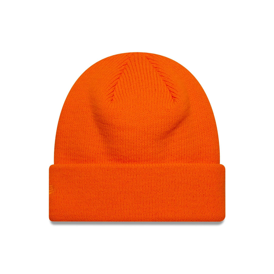 This is a New Era X Our Legacy Orange Cuff Knit Beanie Hat 2