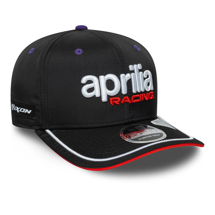 This is a Aprilia Team Black 9SEVENTY Stretch Snap Adjustable Cap 1