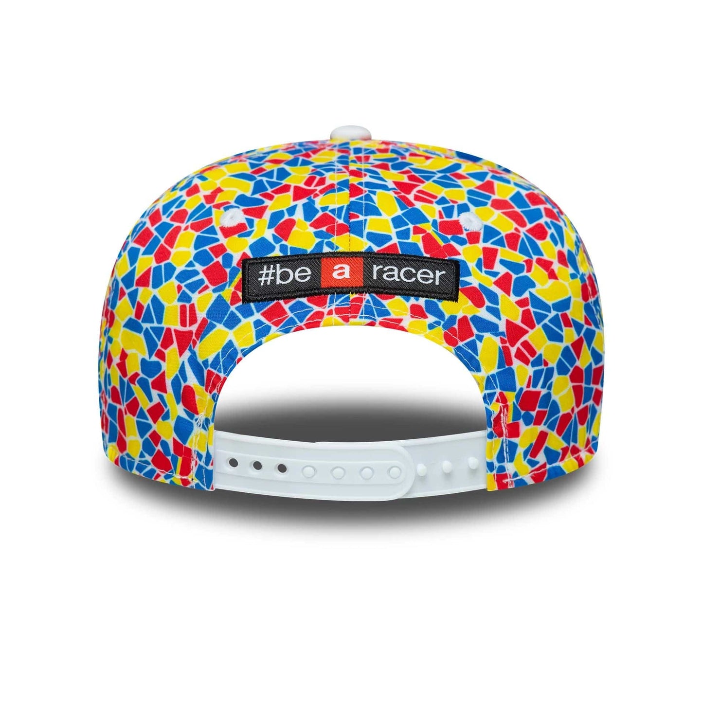 This is a Aprilia Barcelona Race Special White 9SEVENTY Stretch Snap Adjustable Cap 6