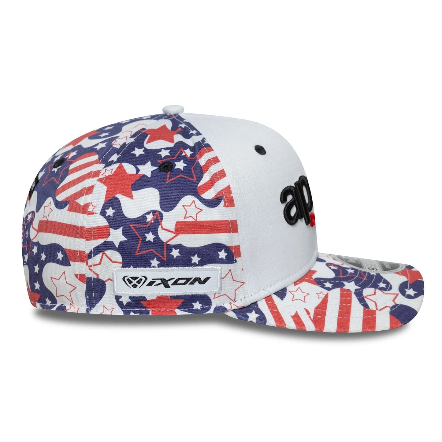 This is a Aprilia Austin Race Special White 9SEVENTY Stretch Snap Adjustable Cap 5