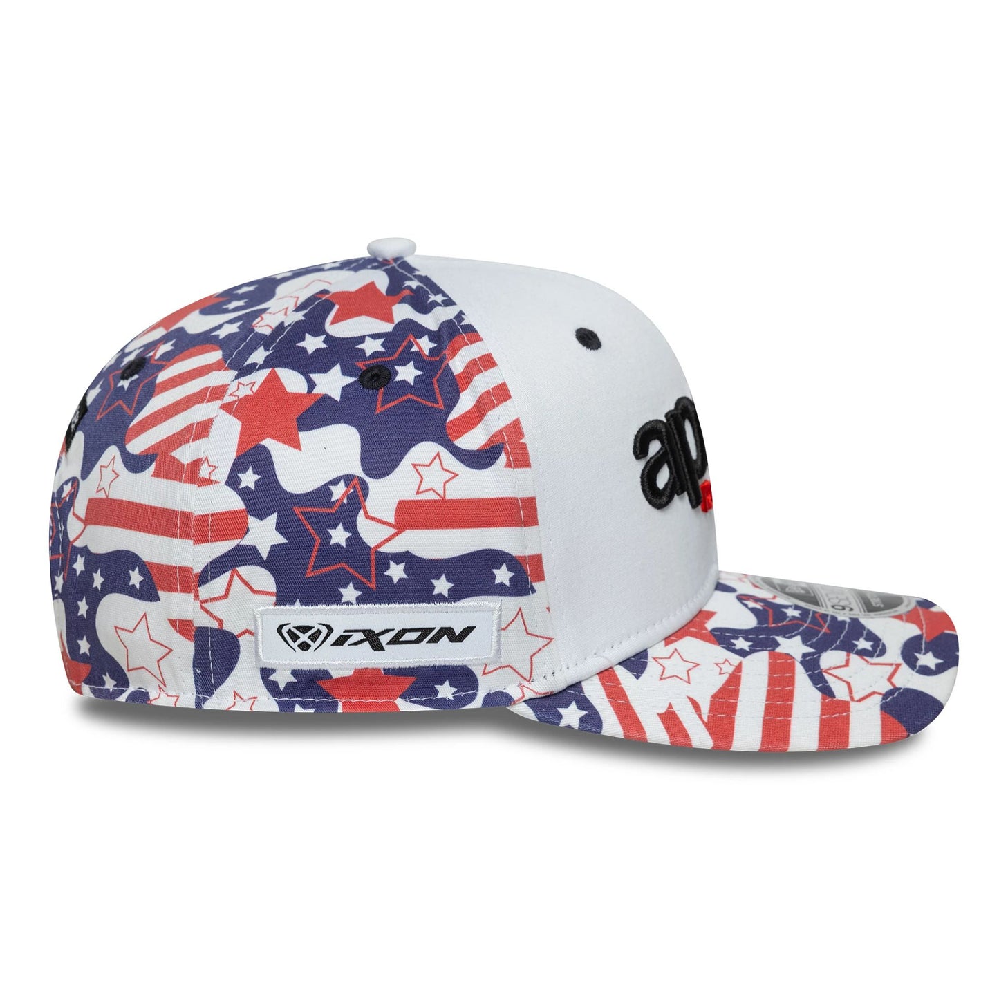 This is a Aprilia Austin Race Special White 9SEVENTY Stretch Snap Adjustable Cap 5