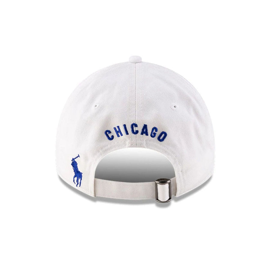 This is a Chicago Cubs Ralph Lauren X MLB Open White 9TWENTY Adjustable Cap 6