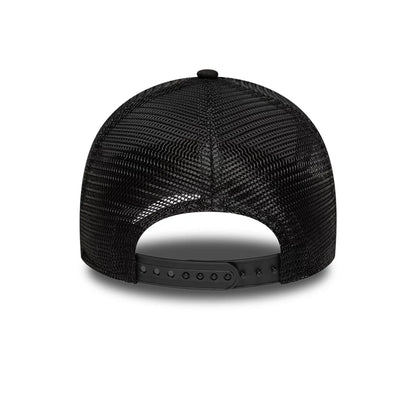 This is a AC Milan Youth Puff Print Black 9FORTY A-Frame Trucker Adjustable Cap 6