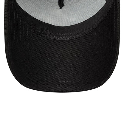This is a AC Milan Youth Puff Print Black 9FORTY A-Frame Trucker Adjustable Cap 7