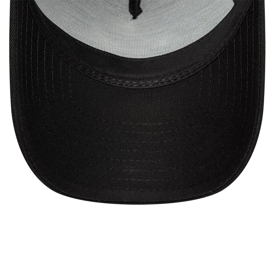 This is a AC Milan Youth Puff Print Black 9FORTY A-Frame Trucker Adjustable Cap 7