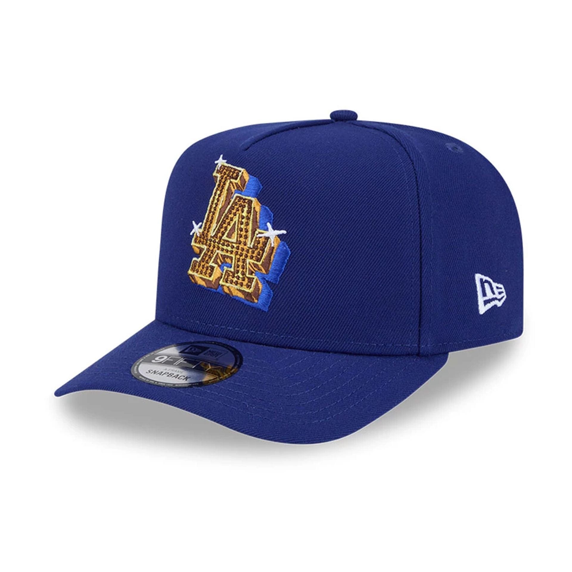 This is a LA Dodgers MLB Emblem Dark Blue 9FIFTY A-Frame Snapback Adjustable Cap 4