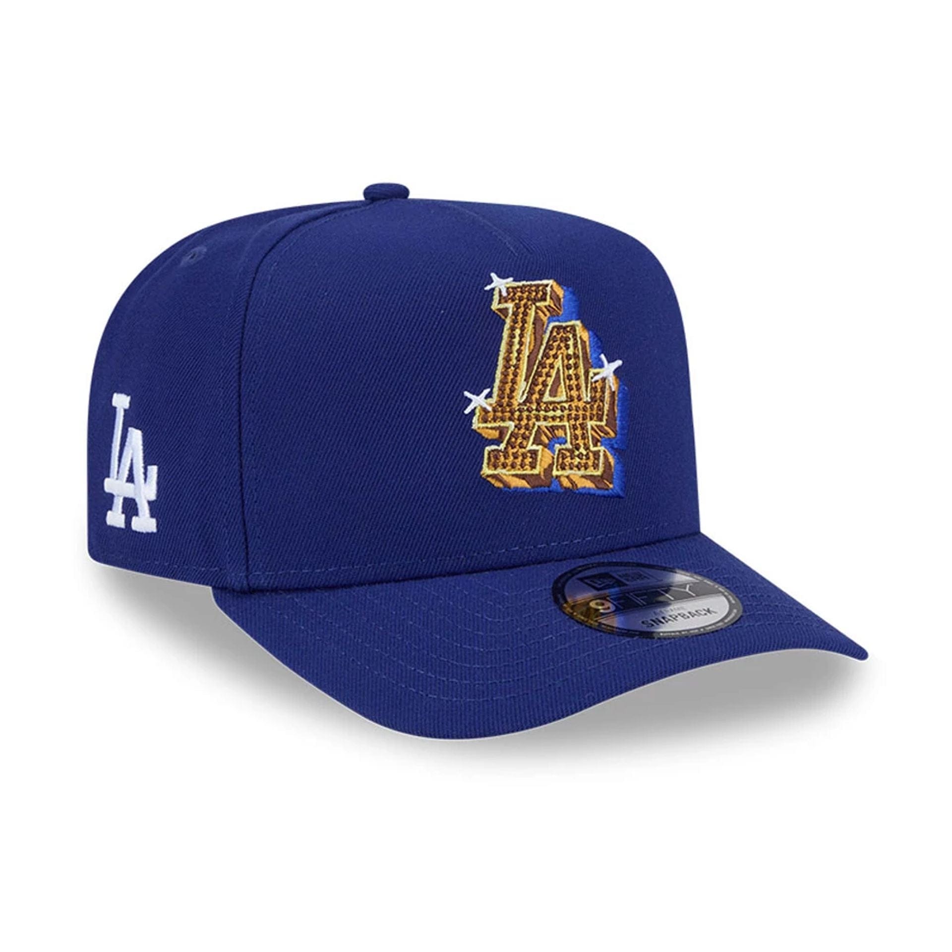 This is a LA Dodgers MLB Emblem Dark Blue 9FIFTY A-Frame Snapback Adjustable Cap 1