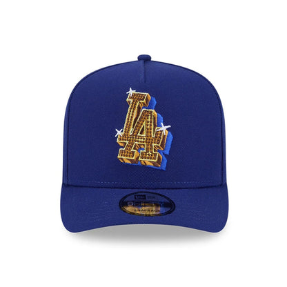 This is a LA Dodgers MLB Emblem Dark Blue 9FIFTY A-Frame Snapback Adjustable Cap 3