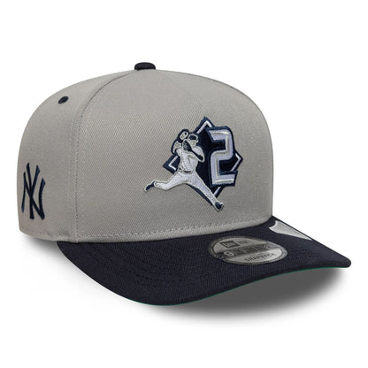This is a New York Yankees MLB Player Grey 9FIFTY A-Frame Snapback Adjustable Cap 1