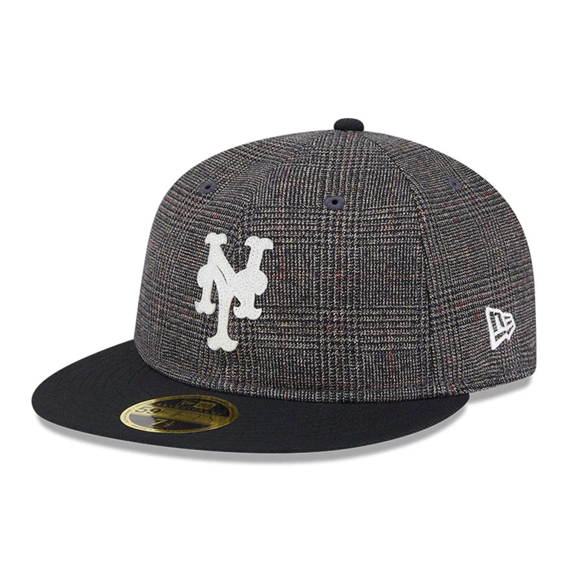This is a New York Mets 59FIFTY Day Black Retro Crown 59FIFTY Fitted Cap 1