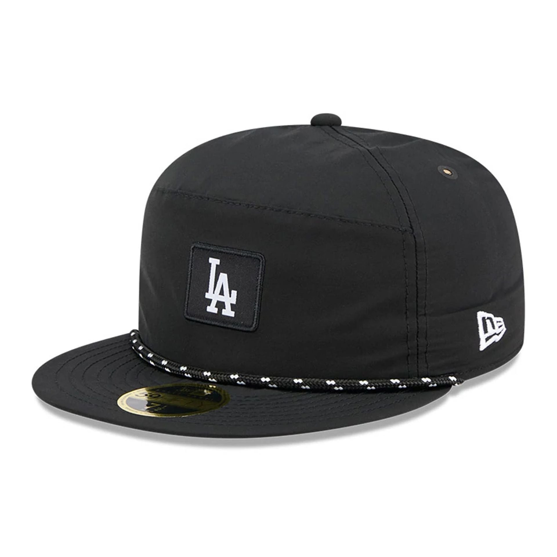 This is a LA Dodgers 59FIFTY Day Black 59FIFTY Split Panel Fitted Cap 1