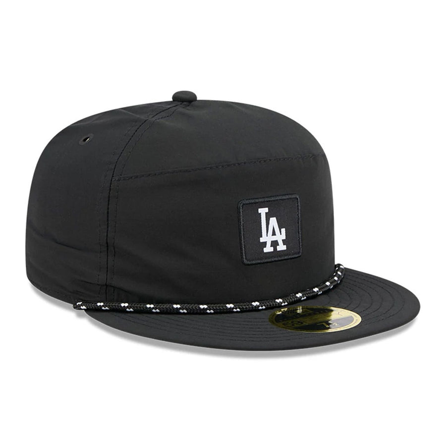 This is a LA Dodgers 59FIFTY Day Black 59FIFTY Split Panel Fitted Cap 4