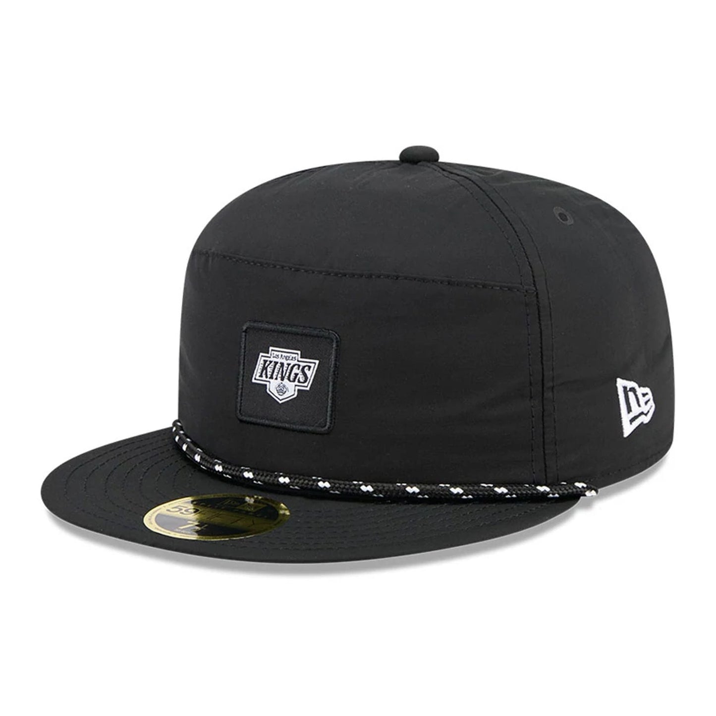 This is a LA Kings 59FIFTY Day Black 59FIFTY Split Panel Fitted Cap 1
