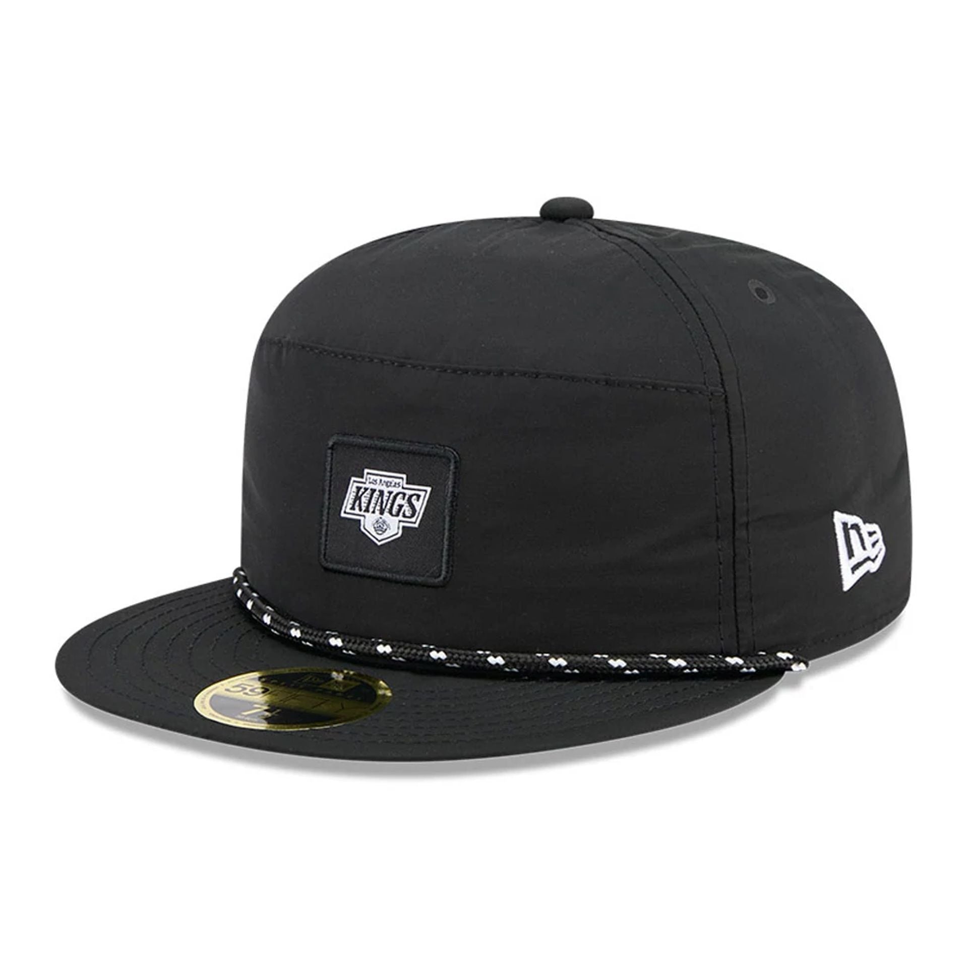 This is a LA Kings 59FIFTY Day Black 59FIFTY Split Panel Fitted Cap 1