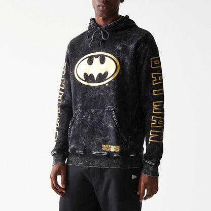 The Male model is wearing Batman 1989 Black Pullover Hoodie 6
