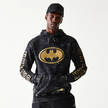 The Male model is wearing Batman 1989 Black Pullover Hoodie 1