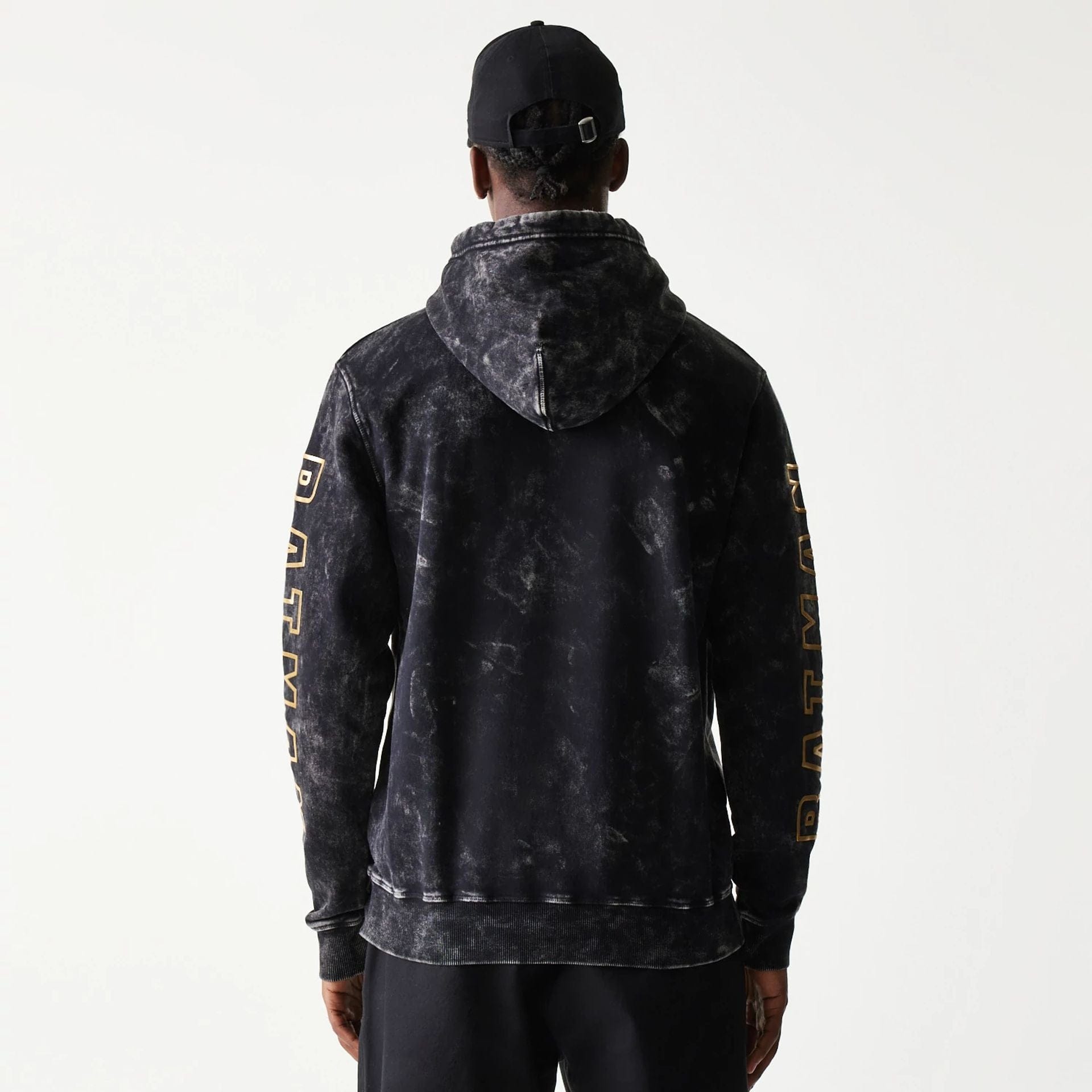 The Male model is wearing Batman 1989 Black Pullover Hoodie 2