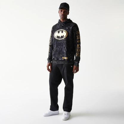 The Male model is wearing Batman 1989 Black Pullover Hoodie 8