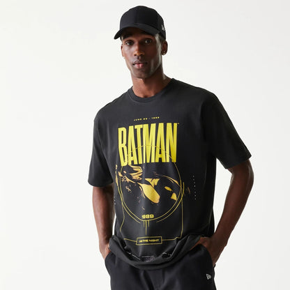 The Male model is wearing Batman Batmobile Black T-Shirt 8
