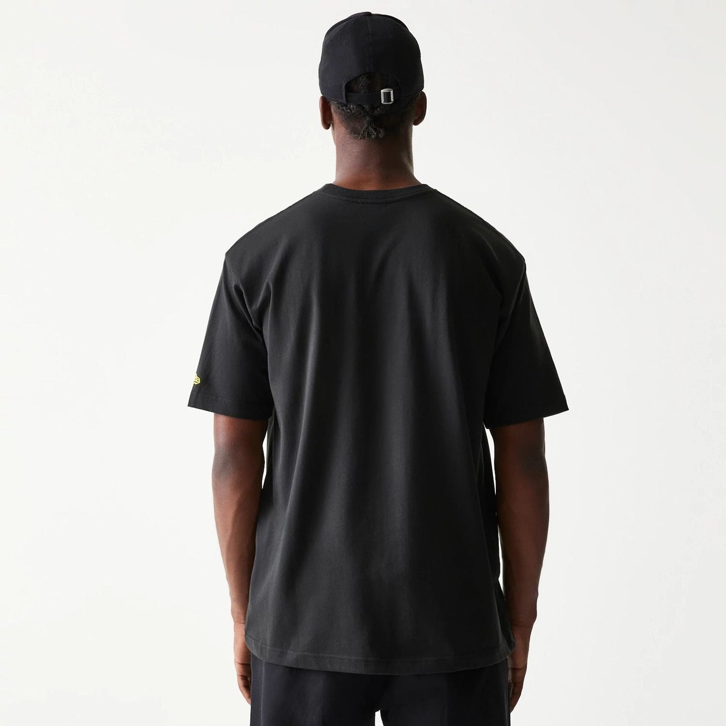 The Male model is wearing Batman Batmobile Black T-Shirt 2