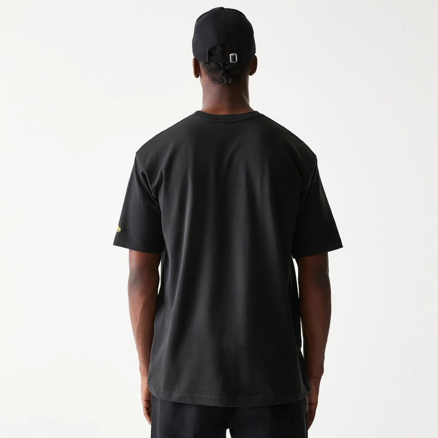 The Male model is wearing Batman Batmobile Black T-Shirt 2