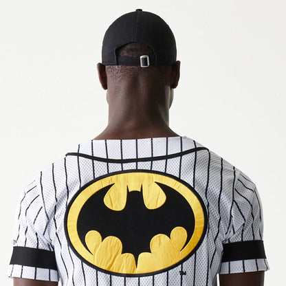 The Male model is wearing Batman Pinstripe White Jersey 6