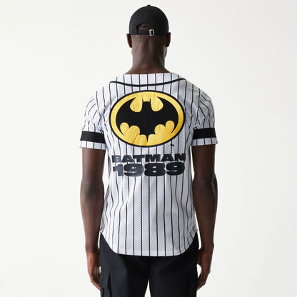 The Male model is wearing Batman Pinstripe White Jersey 2
