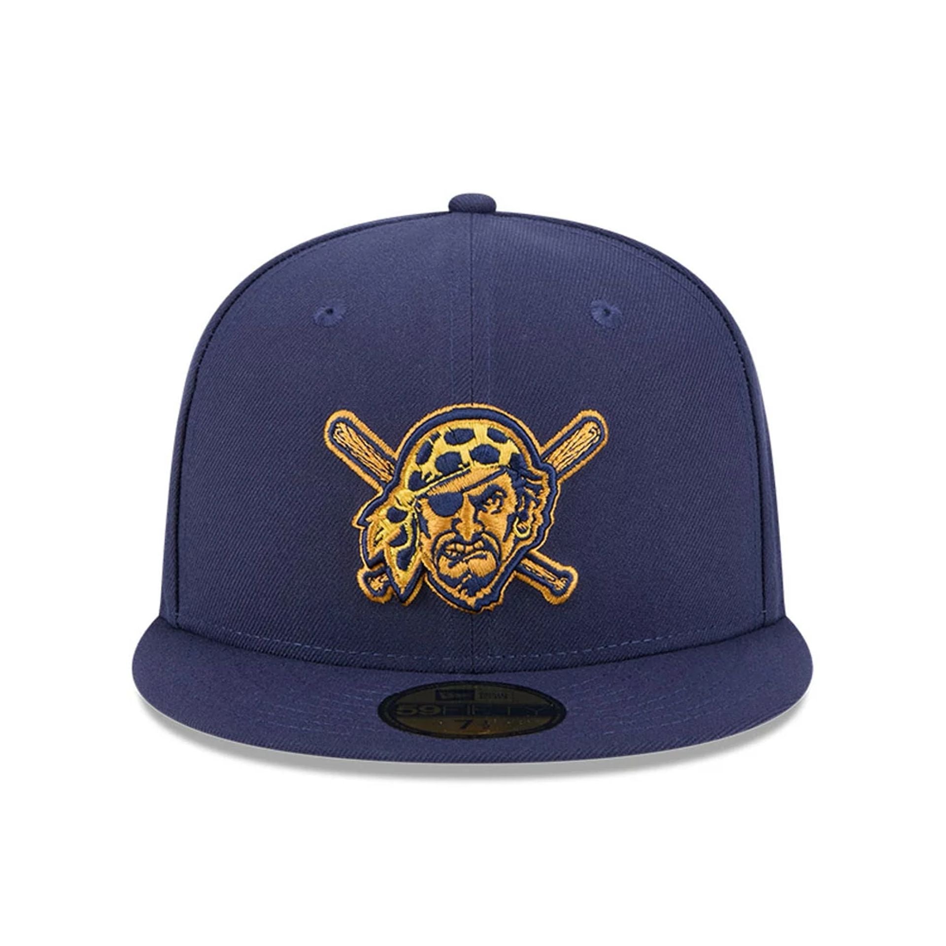 This is a Pittsburgh Pirates Pattern Undervisor Dark Blue 59FIFTY Fitted Cap 3