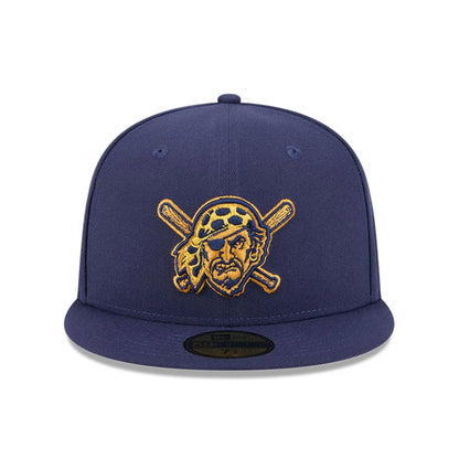 This is a Pittsburgh Pirates Pattern Undervisor Dark Blue 59FIFTY Fitted Cap 3