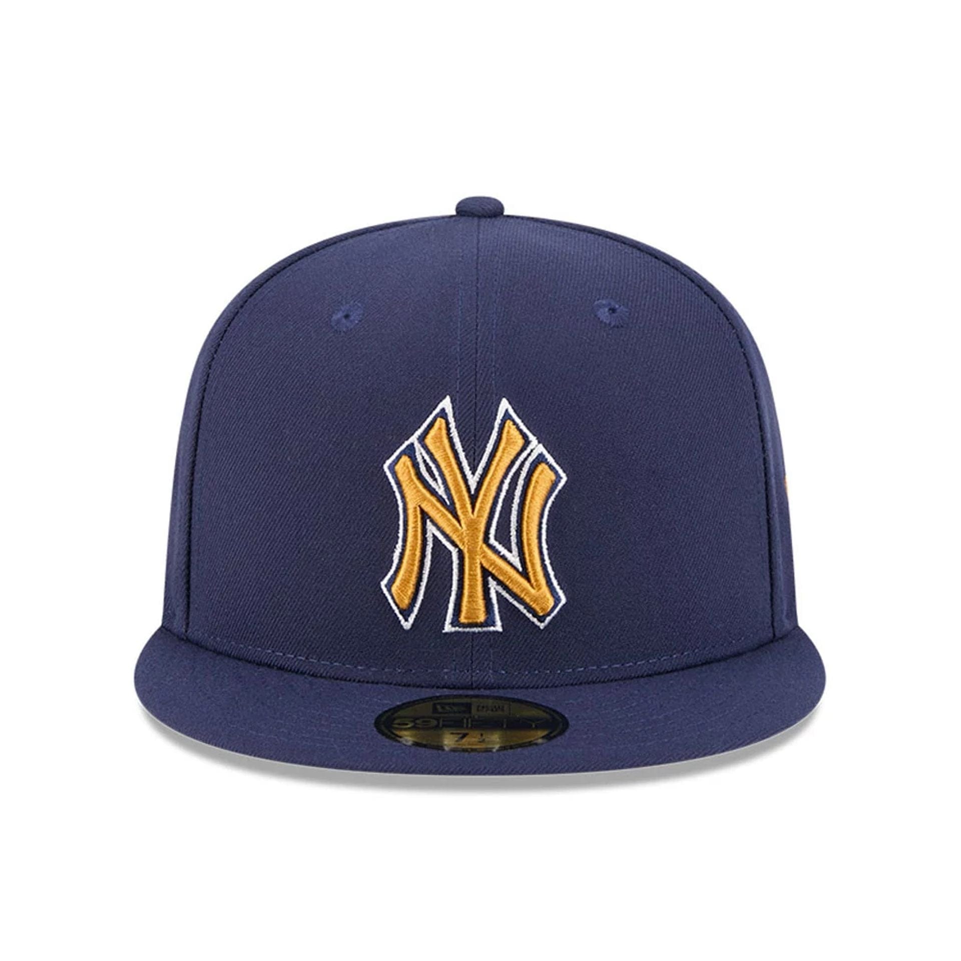 This is a New York Yankees Pattern Undervisor Dark Blue 59FIFTY Fitted Cap 3