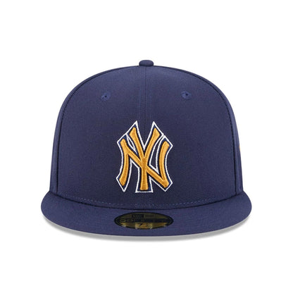 This is a New York Yankees Pattern Undervisor Dark Blue 59FIFTY Fitted Cap 3
