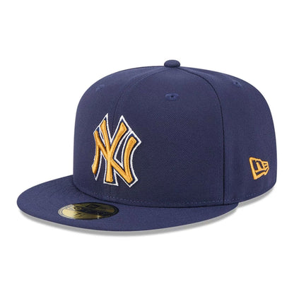 This is a New York Yankees Pattern Undervisor Dark Blue 59FIFTY Fitted Cap 4
