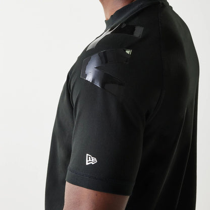 The Male model is wearing Las Vegas Raiders NFL 3RD Down Black T-Shirt 4