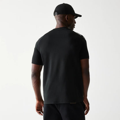 The Male model is wearing Las Vegas Raiders NFL 3RD Down Black T-Shirt 2