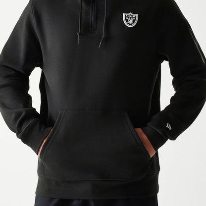 The Male model is wearing Las Vegas Raiders NFL 3RD Down Black Pullover Hoodie 4