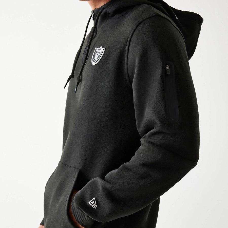 The Male model is wearing Las Vegas Raiders NFL 3RD Down Black Pullover Hoodie 5