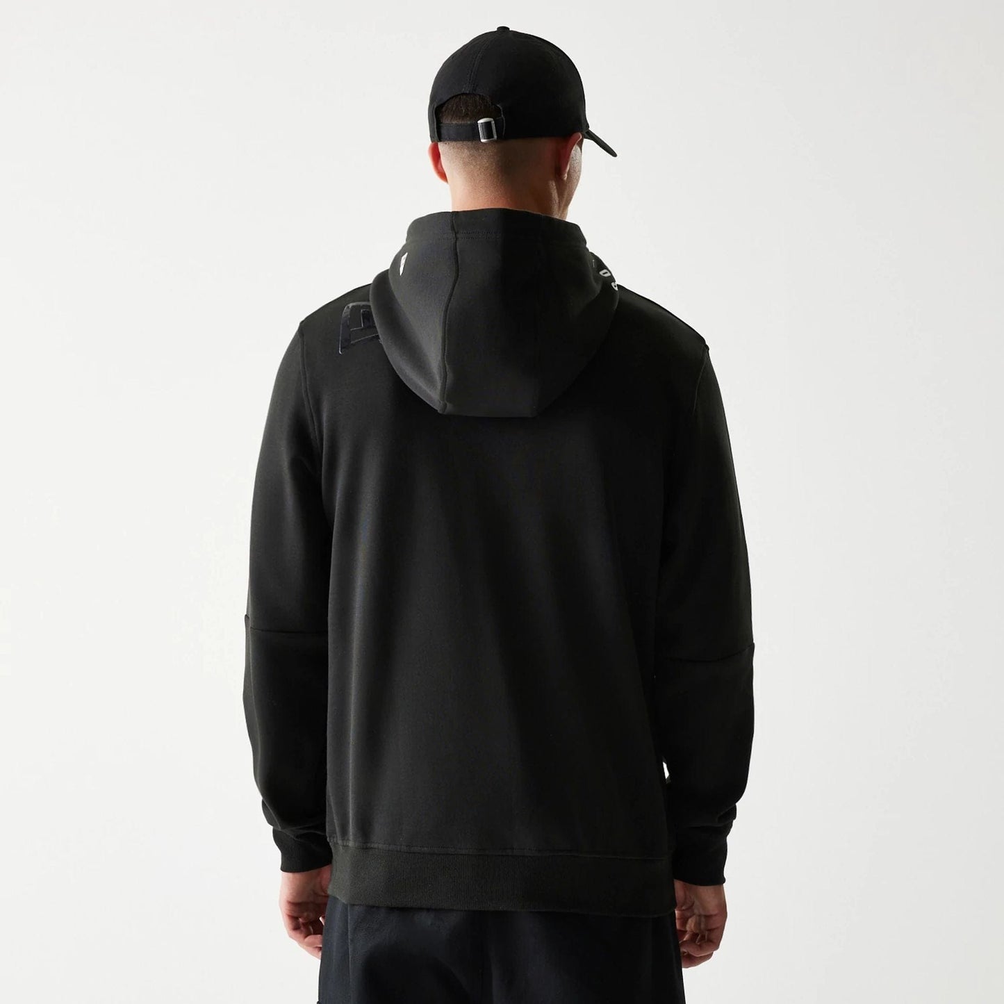 The Male model is wearing Las Vegas Raiders NFL 3RD Down Black Pullover Hoodie 2